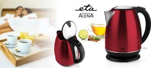 ETA Wasserkocher ALENA rot ETA359090010, Edelstahloptik, Kontaktsystem, Thermosicherung