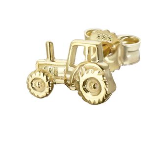 Einzel Traktor Zugmaschine 333 Gold 8 Karat Ohrstecker 8*5mm männer Ohrring 4838