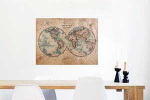 MuchoWow® Poster historische Weltkarte altes Poster 80x60 cm - Kunst für zu Hause
