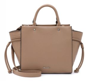 Tamaris Damen Shopper Handtasche seitliche Erweiterung Logo Relief Juliane 31901, Farbe:Braun