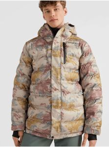 Beige Herren O'Neill Mountain gesteppte Winterjacke