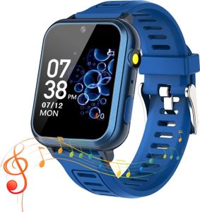 Kinder-Smartwatch 24 mit Touchscreen, Schrittzähler, Kamera, Wecker, Hörbuch, Stoppuhr, Rekorder, Rechner, Anruf, für Jungen im Alter von 3–12 Jahren