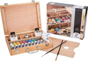 Van Gogh Ölfarbe Holzkasten-Set Basis mit 10 Farben in 40 ml-Tuben + Zubehör