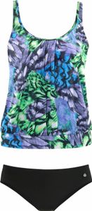 LASCANA Oversize-Tankini schwarz-grün Größe 52 LASCANA Oversize-Tankini schwarz-grün Größe 52