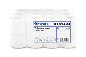 Hypafol Toilettenpapier, 3-lagig | Vorratspack mit 24 Rollen à 250 Blatt | extra weich und reißfest | aus hochwertigem weißem Zellstoff