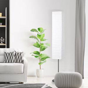 BRILLIANT Standleuchte Nerva | moderne und dekorative Stehlampe | titan/weiß | Metall/Papier | 2x E14 max. 40 W