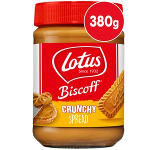 Lotus Biscoff Crunchy Brotaufstrich 3er Pack (3x380g Glas) + usy Block