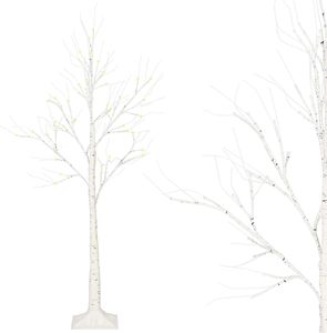 SPRINGOS Deco Tree LED brezový strom 120 cm 48 LED teplá biela Umelý stromček Vianočné doplnky pre domácnosť Vnútorné vonkajšie