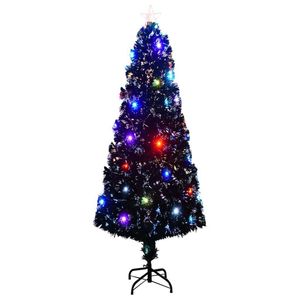 vidaXL Sztuczna choinka ze stojakiem/LED 240 cm światłowodowa