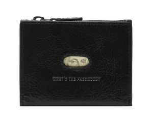 FOSSIL Andrew Magnetic Zip Card Case Black