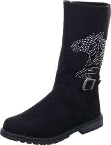 girlZ onlY Mädchen-Schaftstiefel gefüttert Pferde-Motiv Schwarz, Farbe:schwarz, EU Größe:30