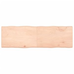 [Home] Tischplatte 160x50x6 cm Massivholz Eiche Unbehandelt Baumkante , Neue Mode 2024 im häuslichen Leben