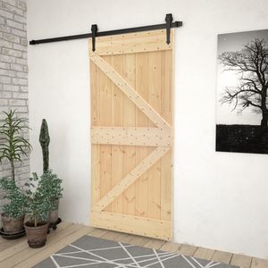 vidaXL Dvere 80x210 cm z masívneho borovicového dreva