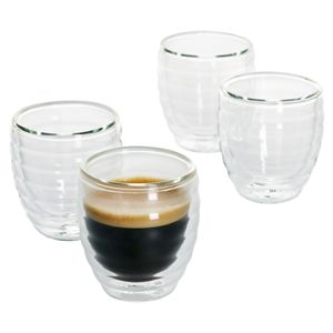 4er Gläserset Cesena Espresso-Glas 80-100ml hitzebeständig bis 150° doppelwandig Borosilikatglas