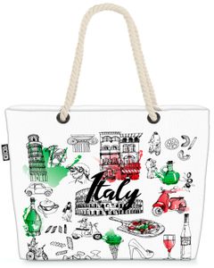 VOID Italy Italien Kolosseum Pisa Strandtasche Shopper 58x38x16cm 23L XXL Einkaufstasche Tasche Reisetasche Beach Bag