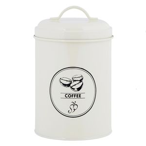 Esschert Design Retro Kaffee Vorratsdose Cremeweiß - Metall