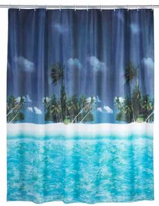 Duschvorhang Palmenstrand, 180 x 200 cm