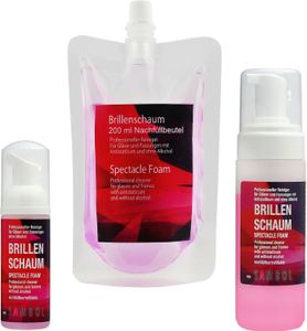 Brillenreiniger Brillenschaum Set 50 ml & 150 ml nachfüllbeutel 200 ml Brillenreiniger Brillenschaum Set 50 ml & 150 ml nachfüllbeutel 200 ml