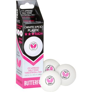 Butterfly Tischtennisbälle Tischtennis TT Plastikbälle R40+ weiß ( 3er Set )