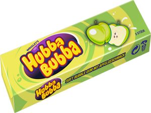 Hubba Bubba Apple zuckerhaltiger Kaugummi mit Apfelgeschmack 5er
