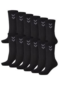 hummel Unisex Sport Socken 12er Pack  Farbe: schwarz Größe: 41-45