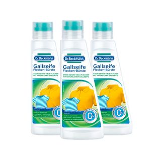 3 x Dr. Beckmann Gallseife Flecken Bürste jeweils 250 ml Kraftvoll gegen Flecken