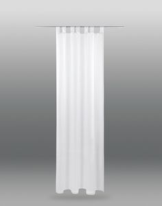 Dekoschal Schlaufenschal Transparent Gardine Voile  B140 x L245cm, Farbe: weiß - perlweiß