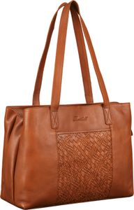 Benthill Damen Tasche Leder - Handtasche aus echtem Rindsleder - Große Schultertasche mit Reißverschluss - Vintage Umhängetasche XL
