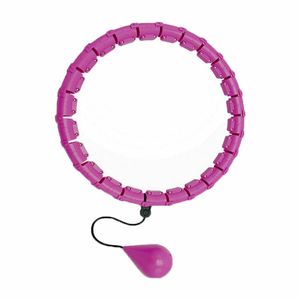 24 Knoten,Smart Hula Hoop nicht fallen, , Kinder, 2 in 1 Fitness  und Massage，Bauch Fitness Hula Hoops für Erwachsene violett