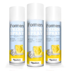 3 x 500ml Oputec Formen-Trennspray für kreative Anwendungen: Formen-Trennmittel mit Anti-Haft-Wirkung für Kunststoffformen, Silikonformen, Kreativbeton