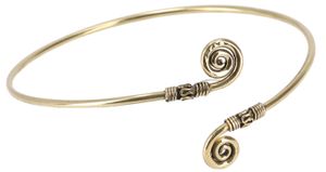 Indischer Oberarm Armreifen Messing, Boho Armschmuck, Boho Armspange - Spirale 2/ Gold _1, Gold-Farben, Armreifen & Armbänder Modeschmuck