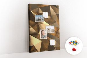 Pinwand Korkplatte Tafel ohne Rahmen - Lehrmittel Kinderspiel - 70x100 cm - 100 Stk. Farbig-Pinnadeln - 3D abstrakt
