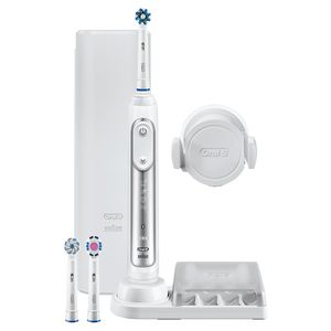 Braun Oral-B Genius 8000N elektrische Zahnbürste, Weiß