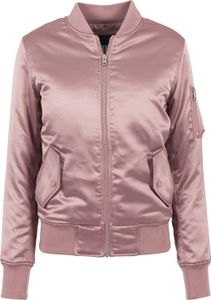 Dámská bomberová bunda Urban Classics Ladies Satin Bomber Jacket oldrose - XS