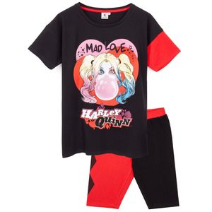 Harley Quinn - "Mad Love" Schlafanzug für Damen NS6607 (M) (Rot/Schwarz)