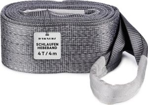 Dawnerz Schlaufen-Hebeband 4000 kg Direkt WLL, 4m - Schwerlast Hebegurt aus Polyester - Zweilagige Hebeschlinge mit Verstärkten Endschlaufen Dawnerz Schlaufen-Hebeband 4000 kg Direkt WLL, 4m - Schwerlast Hebegurt aus Polyester - Zweilagige Hebeschlinge mit Verstärkten Endschlaufen