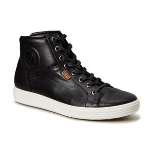 Ecco Soft 7 Mid Cut Damen Sneaker in schwarz, Größe:41