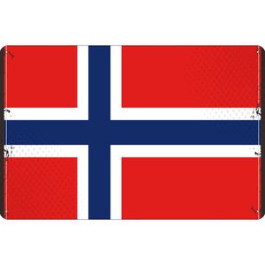 vianmo Blechschild Wandschild 20x30 cm Norwegen Fahne Flagge
