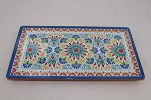 APS GN 1/3 Tablett Serie ARABESQUE Terrakotta / Blau, Antirutsch-Leiste BxTxH: 32,5 x 17,6 x 2 cm