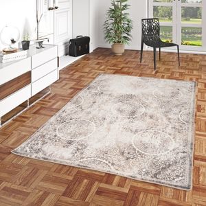 Designer Teppich Tawira Vintage Klassik Beige Barock, Größe:160x230 cm