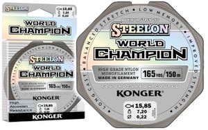 Konger Angelschnur World Champion Fluorocarbon Coated 0,22mm/7,20kg/150m Monofile Schnur super stark ! (0,02€/m)