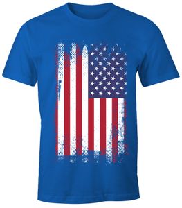 Herren T-Shirt - Amerika Flagge USA - Comfort Fit MoonWorks® royal XL