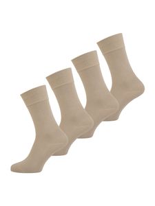 NUR DER Socken günstig uni mehr-pack Bambus* Komfort beigegrau 43-46
