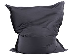 BELIANI Sitzsack Schwarz 140 x 180 cm Indoor Outdoor Stark wasserabweisender Langfristige Volumenstabilität Leicht Gewicht