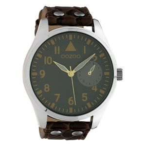 Oozoo Uni Armbanduhr Timepieces Analog Leder dunkelbraun UOC10327