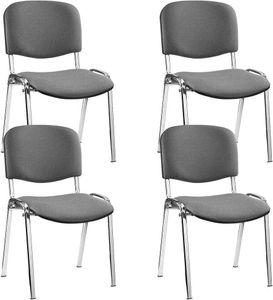 4 Nowy Styl Besucherstühle Iso ISO CR 1.3 C73 grau, gemustert Stoff