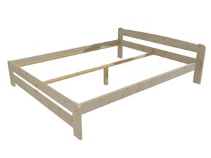 Manželská postel VMK009B masiv borovice (Rozměr: 200 x 200 cm, Barva dřeva: surové dřevo)