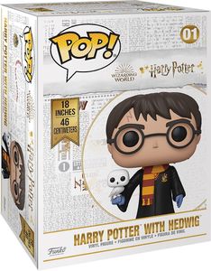 Harry Potter - Harry Potter mit Hedwig 18" 48cm Zoll Super Sized 01 - Funko Pop! -