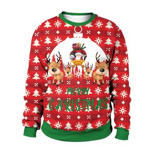 ASKSA Herren Damen Weihnachtspullover Christmas Sweater Birthday Sweater fuer Weihnachtsparty, Braun, 4XL