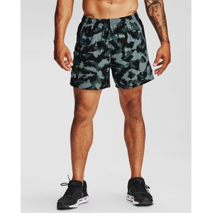 Šortky UNDER ARMOUR Launch SW 5 Camo Black / Blue Černo-modrá M